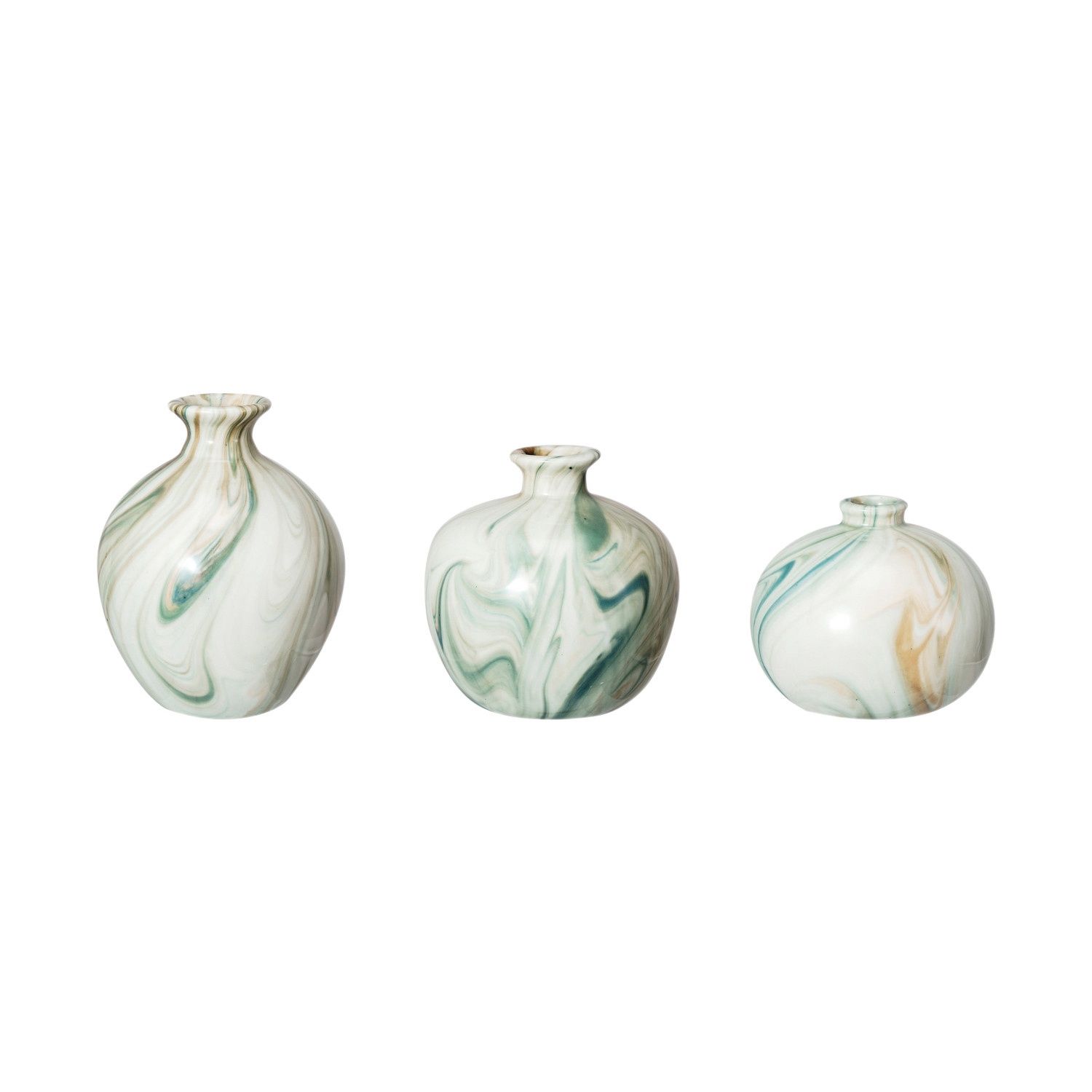 Marbled Vases, Set of 3