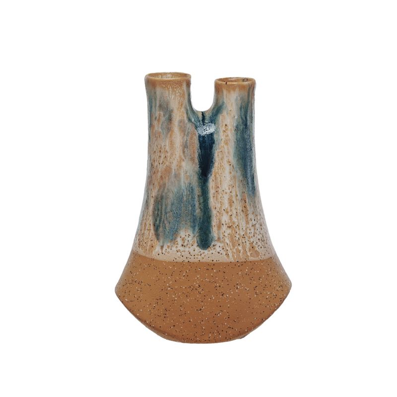 Stoneware Vase, 2 Openings