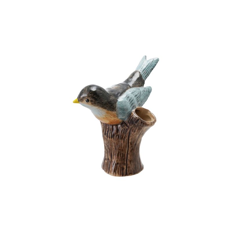 Bird on Log Vase