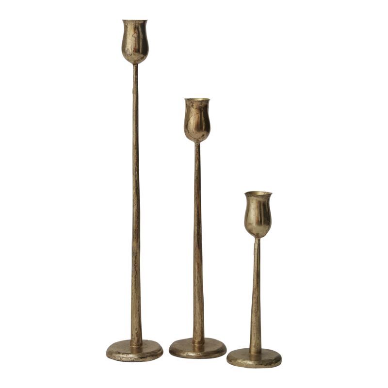Auric Candlestick, Set of 3, Size: set of 3