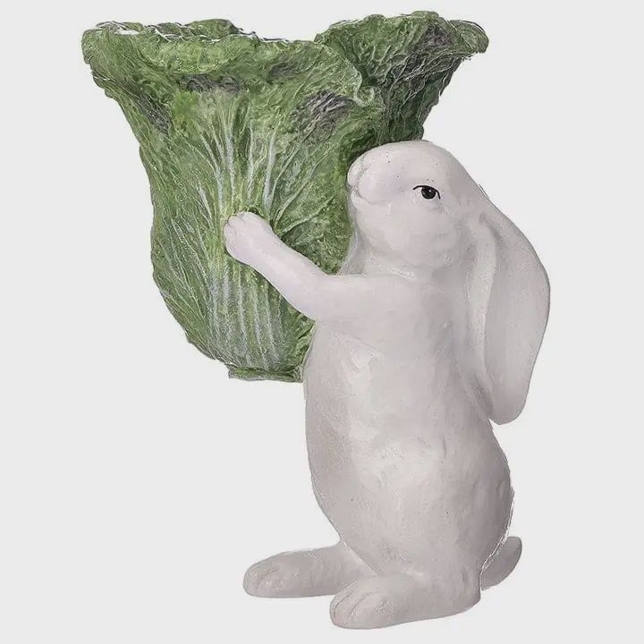 Bunny Vase with Cabbage