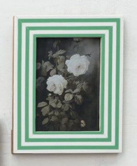 Inlaid Stripe Picture Frame, Color: Bright Green