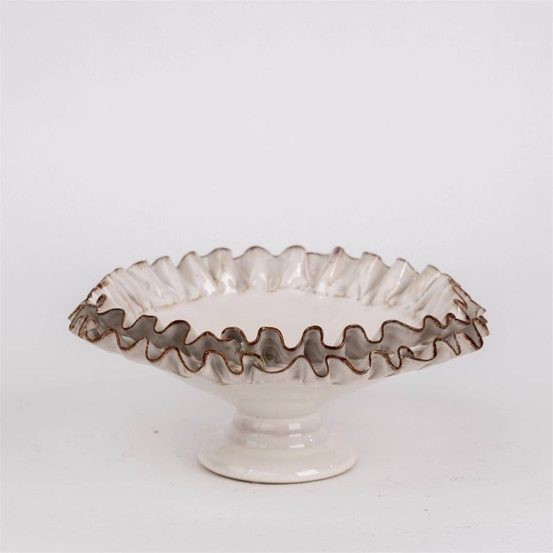 Compote With Hand Applied Ruffles (PC)