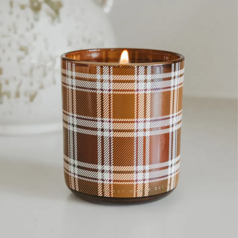 Pumpkin Spice Plaid Candle