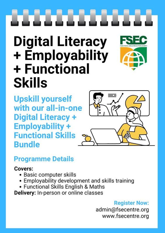 Digital Literacy, Employability, Functional Skills English & Maths