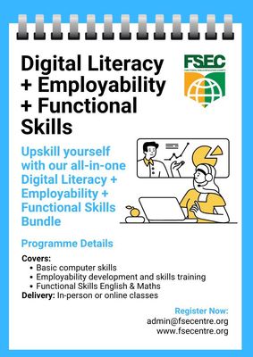 Digital Literacy, Employability, Functional Skills English & Maths