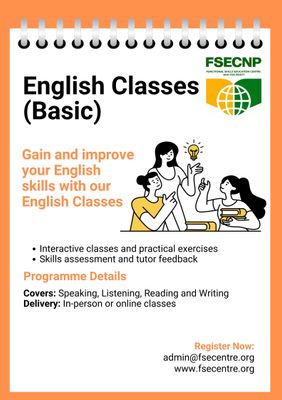 English Classes (Basic) English Classes (Basic)