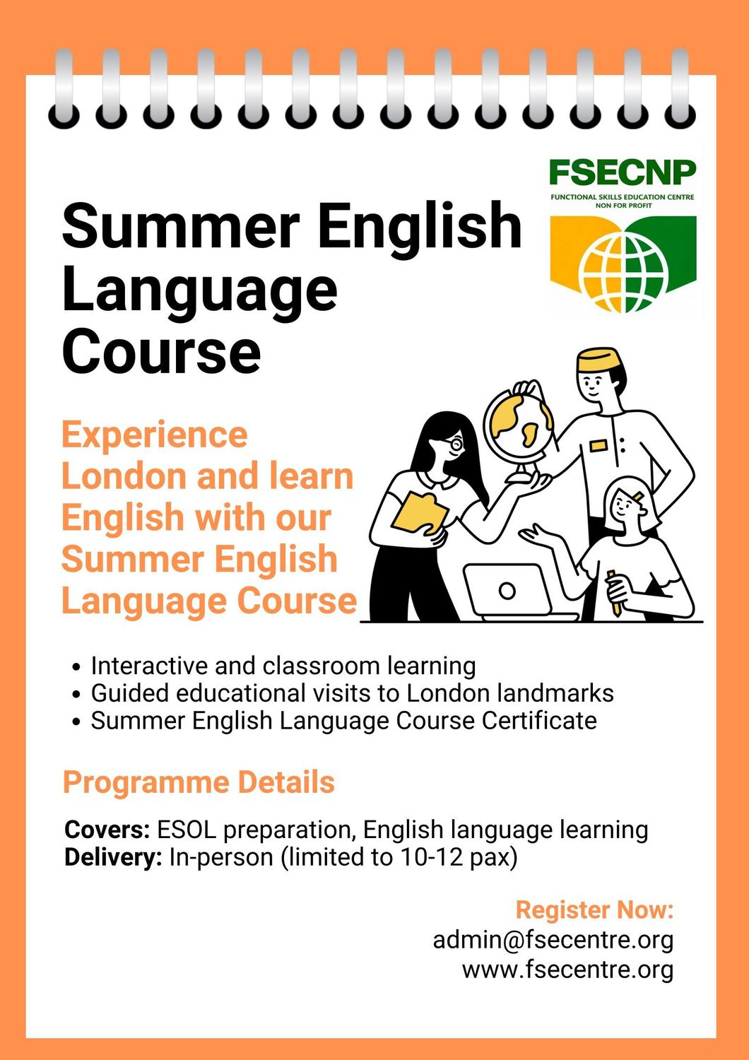 Summer English Language Course Summer English Language Course