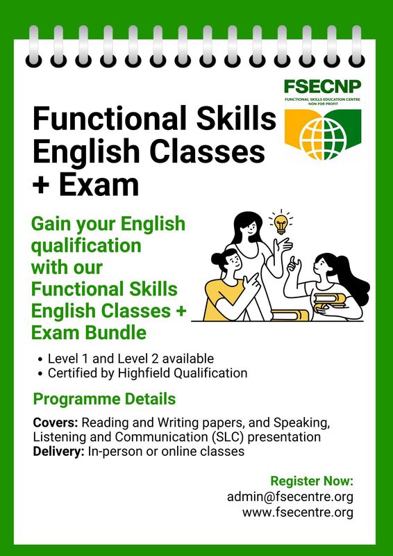 Functional Skills English & Exam Functional Skills English & Exam