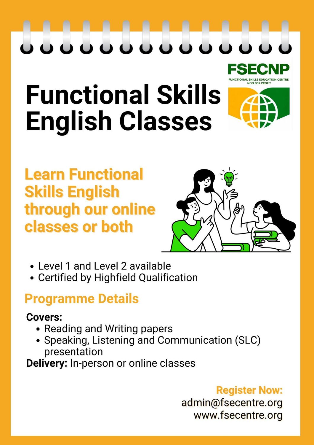 Functional Skills English Classes