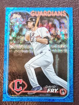 446 David Fry Cleveland Guardians 2024.0 2024 Topps - Blue Holofoil