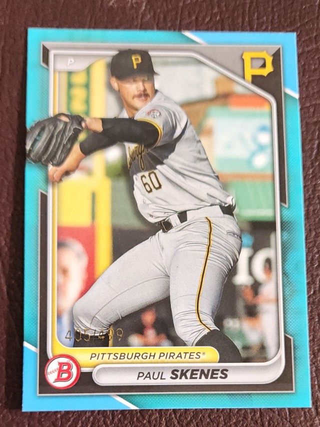 BP-125 Paul Skenes Pittsburgh Pirates 2024.0 2024 Bowman - Prospects Sky Blue