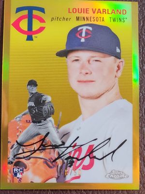 115 Louie Varland Minnesota Twins 2023.0 2023 Topps Chrome Platinum Anniversary - Gold Refractor