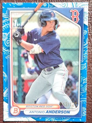 BP-20 Antonio Anderson Boston Red Sox 2024.0 2024 Bowman - Prospects Blue Pattern