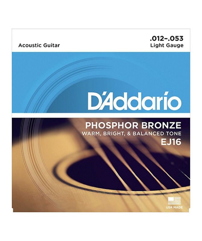 D'Addario EJ16 Phosphor Bronze 12-53 Light