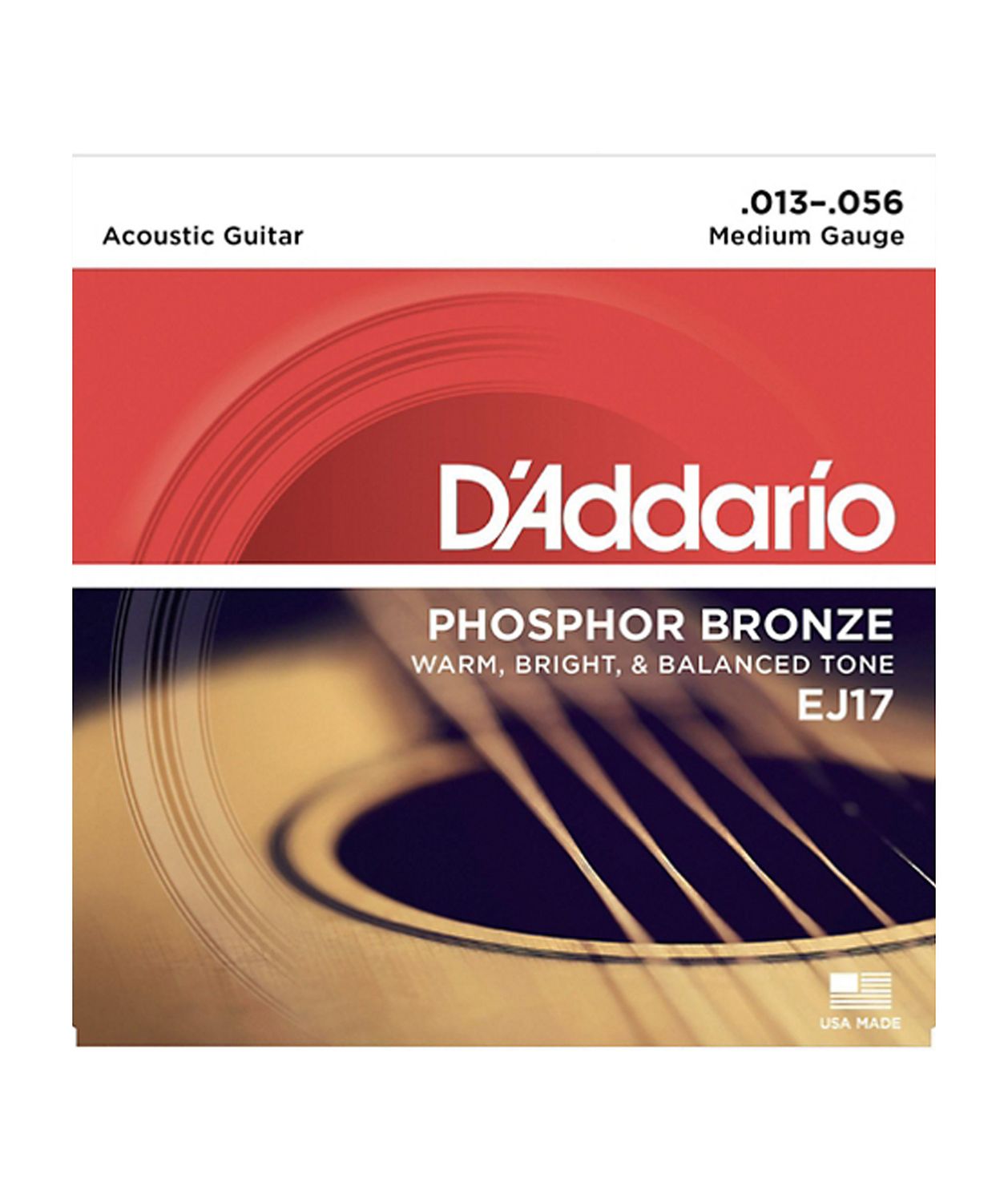 D&#39;Addario EJ17 Phosphor Bronze 13-56 Medium