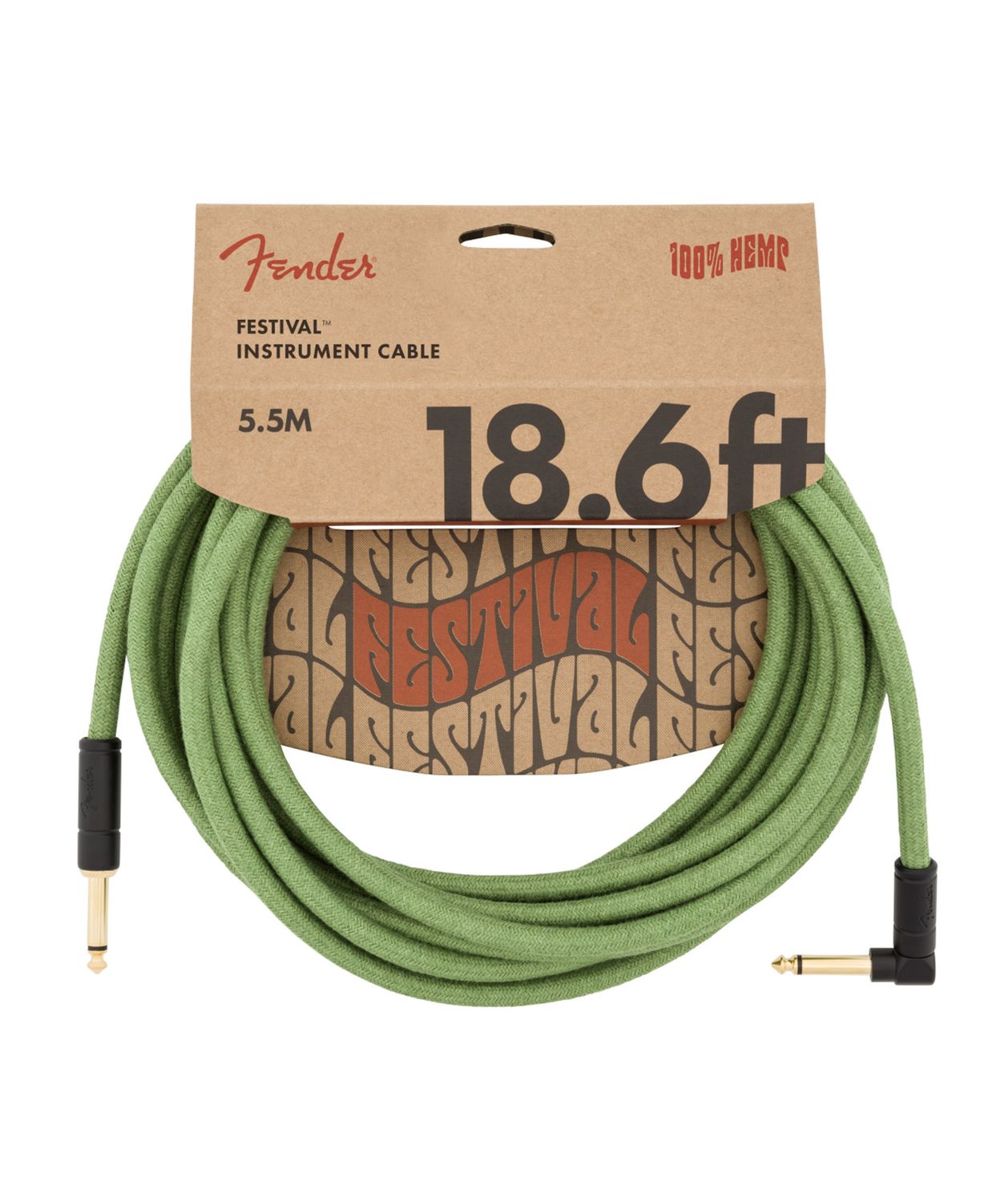 Fender Festival Series 18.6 ft Right Angle Green