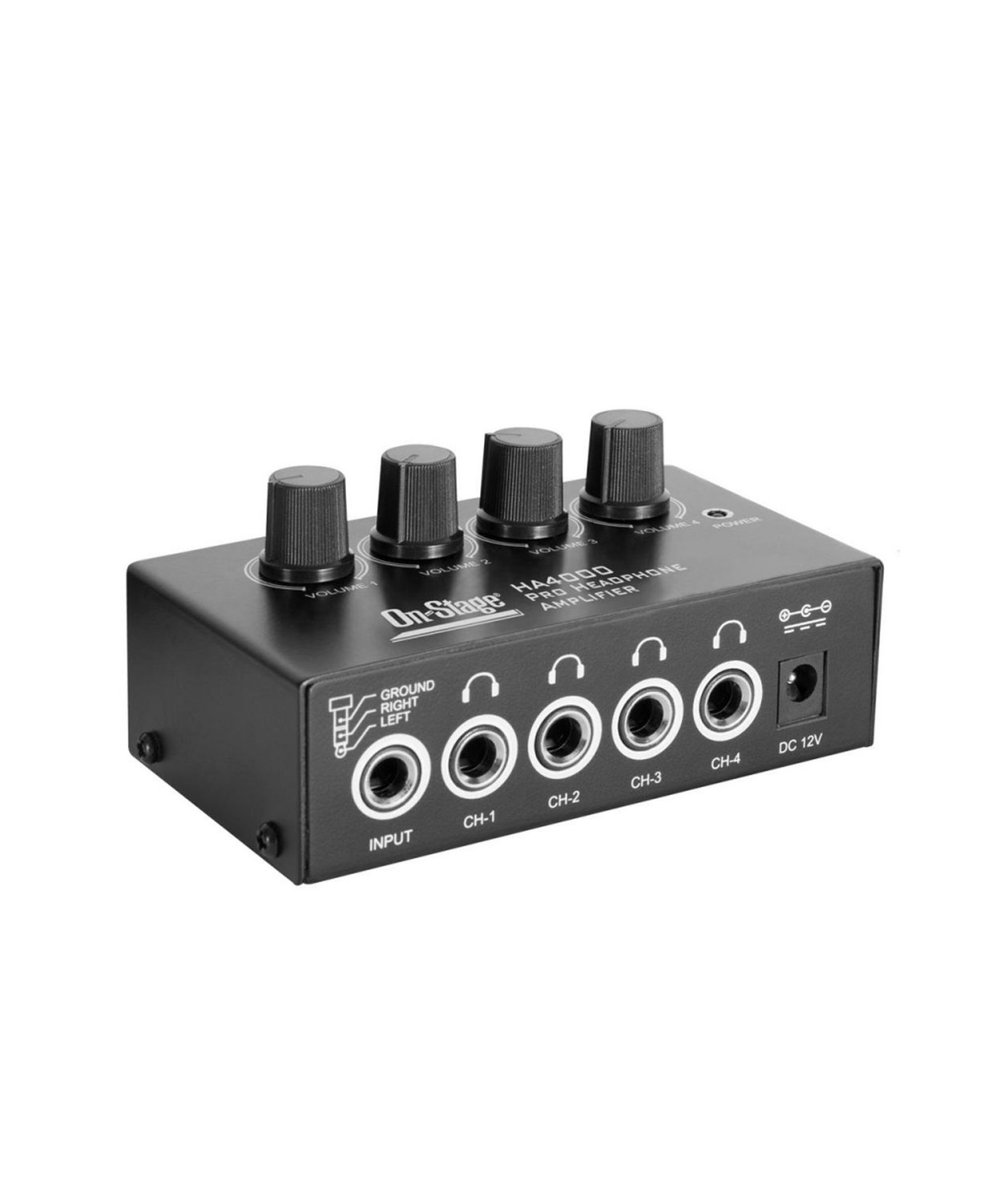 On-Stage HA4000 Four-Channel Headphone Amp