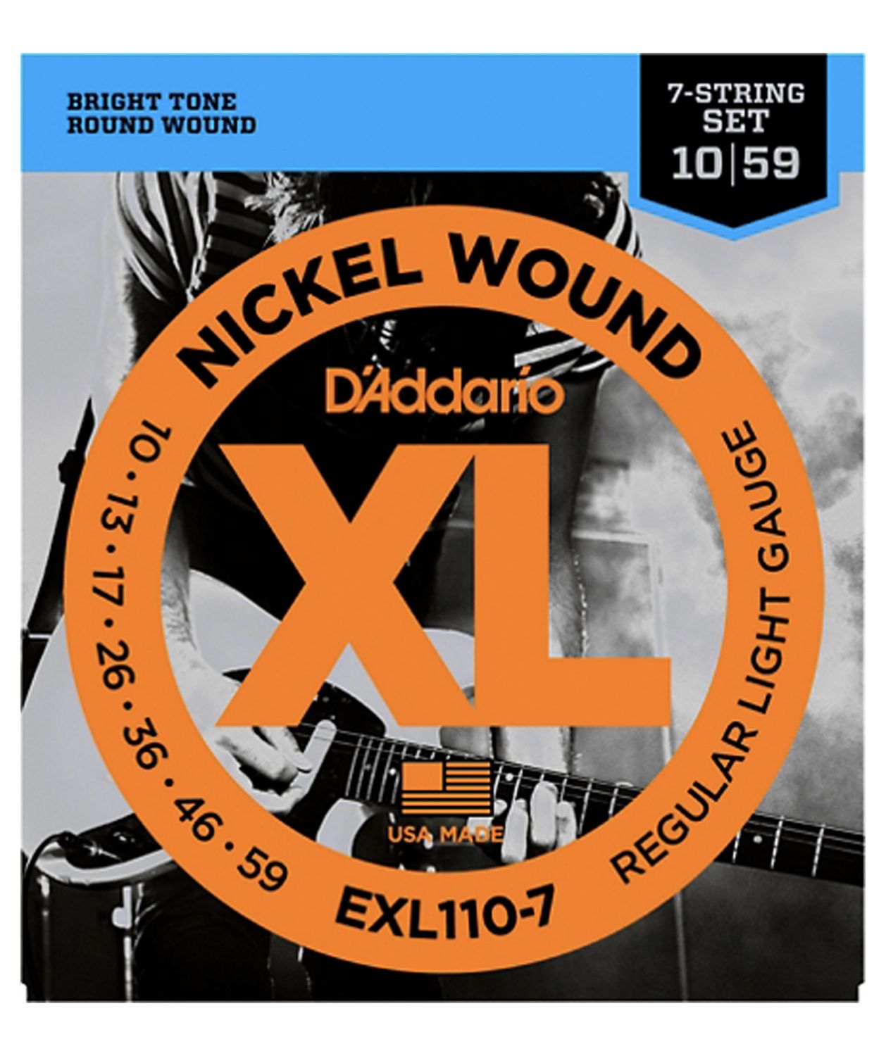 D&#39;Addario EXL110-7 Nickel Wound Regular Light 7-String 10-59