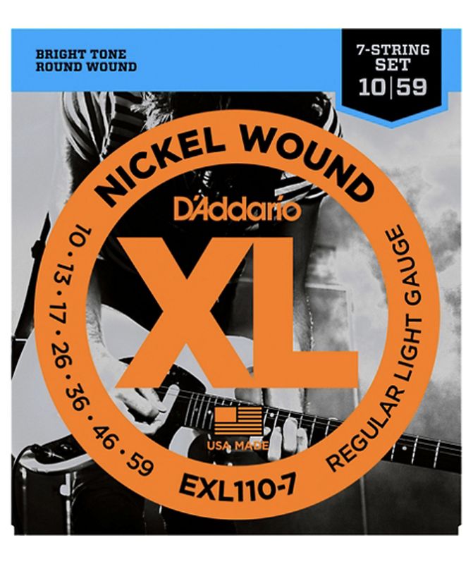 D&#39;Addario EXL110-7 Nickel Wound Regular Light 7-String 10-59