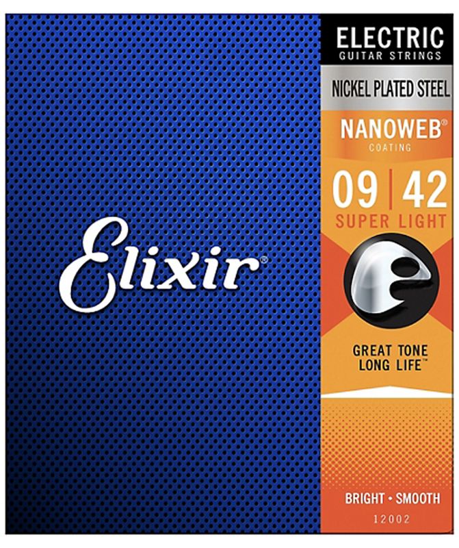 Elixir 12002 Nanoweb Nickel Plated Steel, 9-42