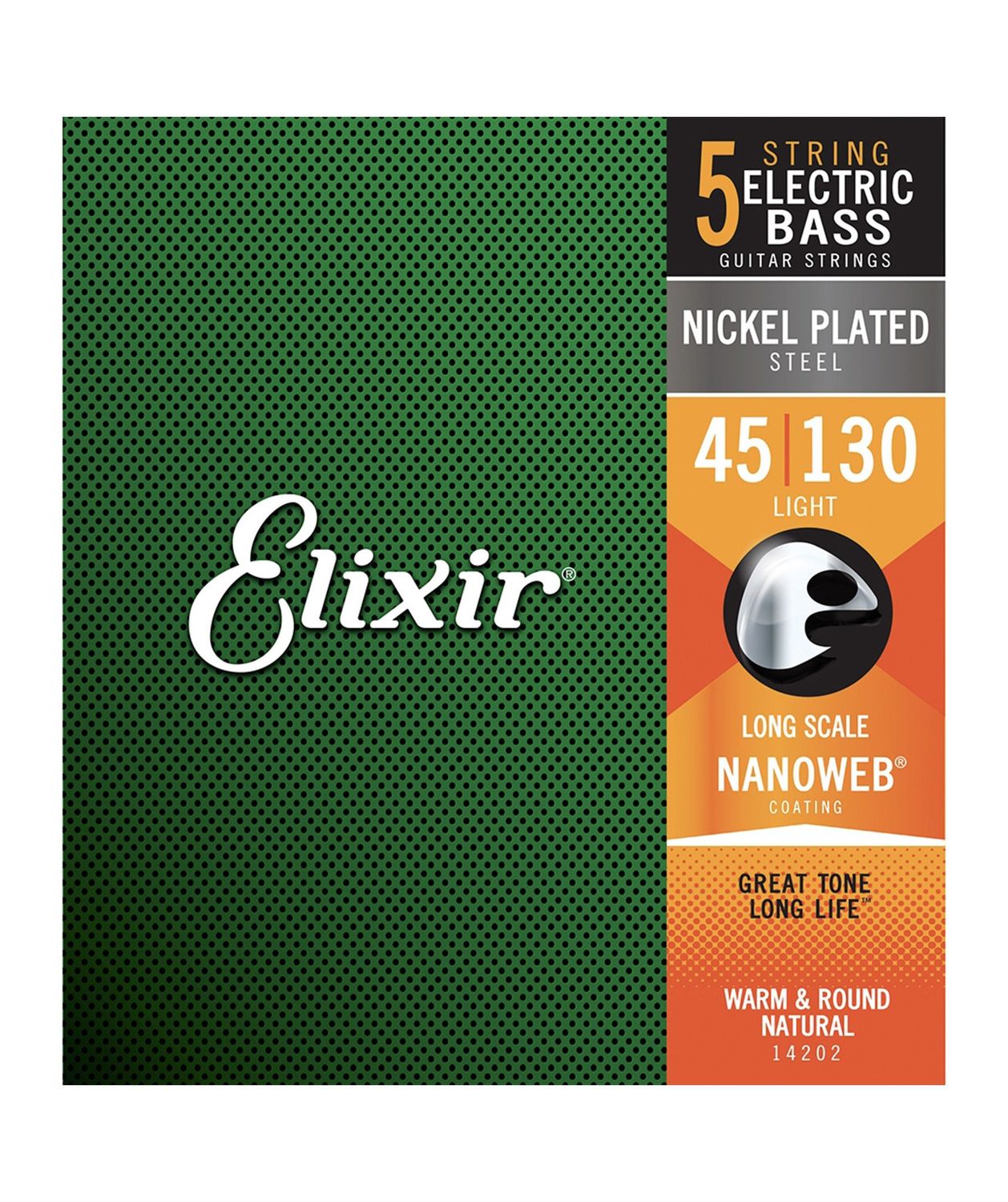 Elixir 14202 Nanoweb 5-String Bass Strings