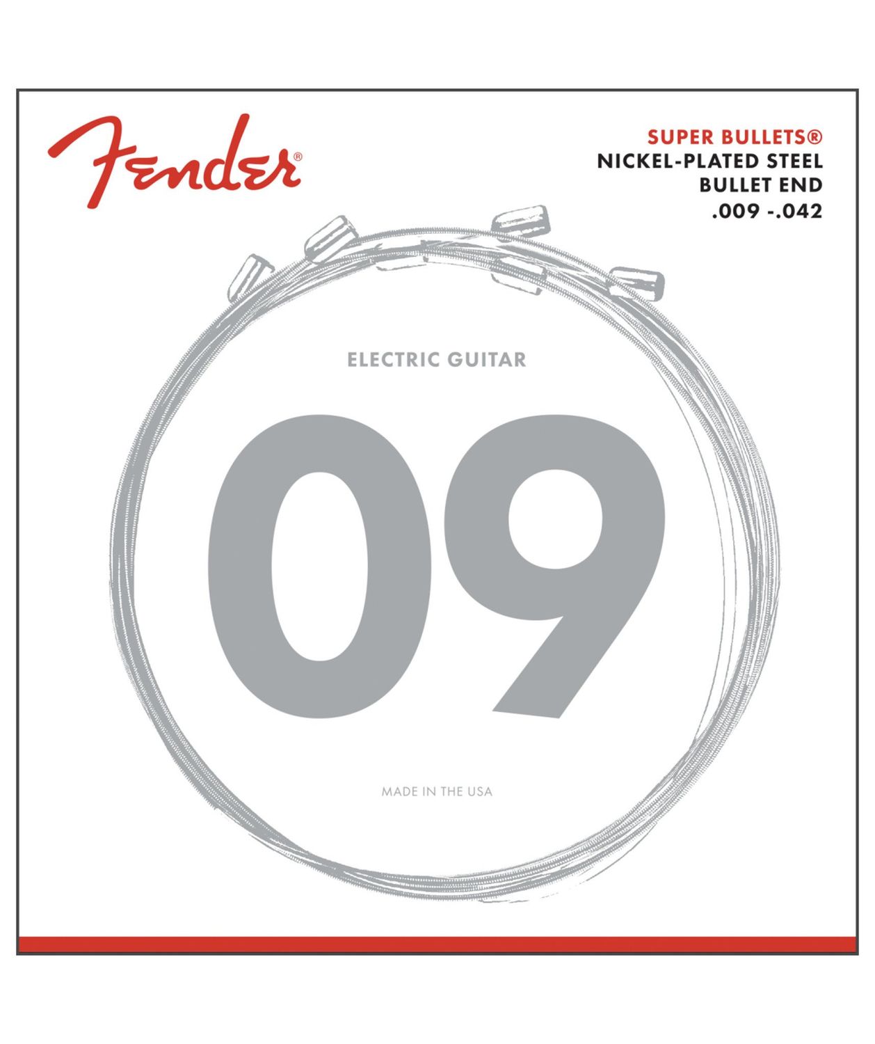 Fender 3250 Super Bullets Nickel Plated Steel Bullet End 9-42