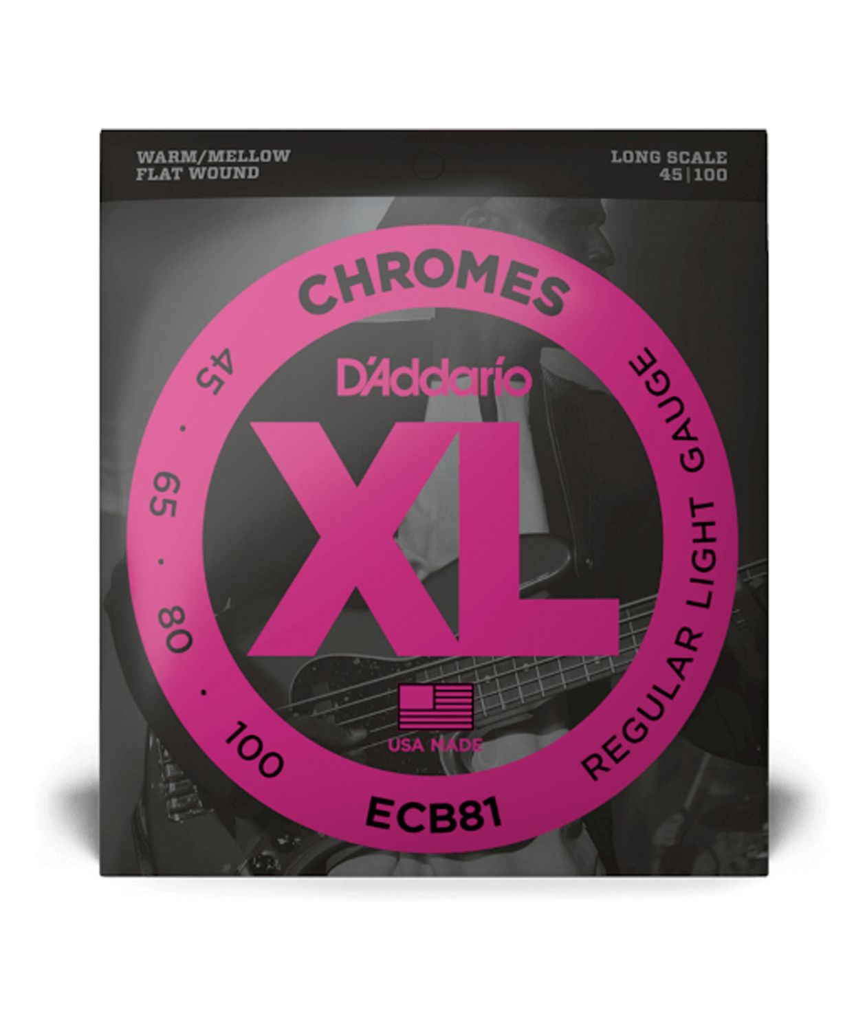 D&#39;Addario ECB81 Bass Chrome 45-100