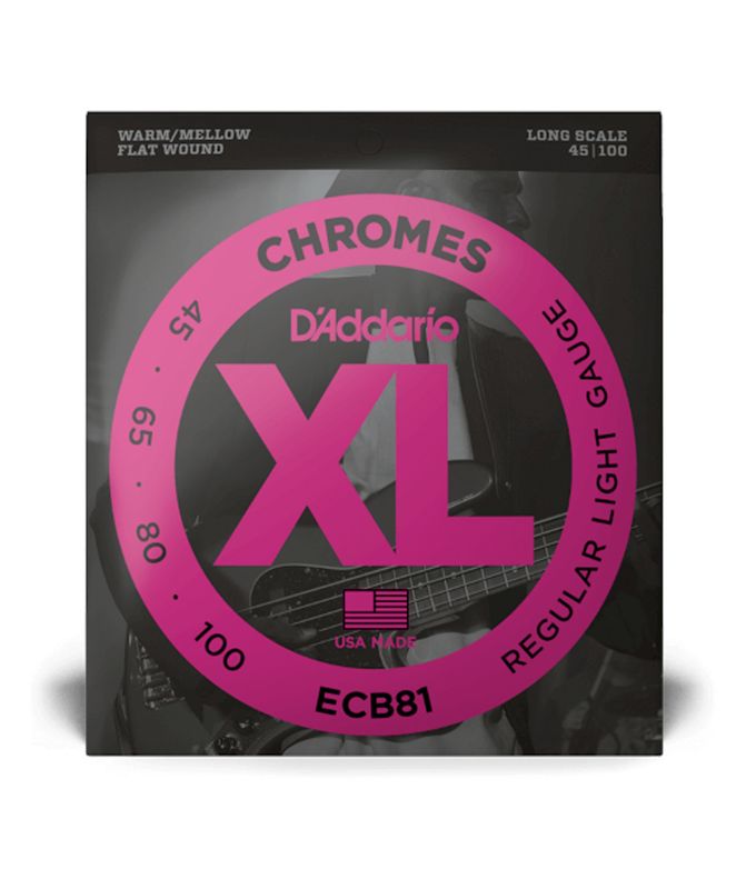 D&#39;Addario ECB81 Bass Chrome 45-100