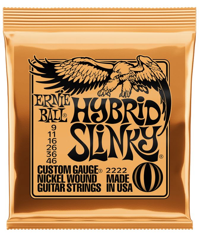 Ernie Ball 2222 Hybrid Slinky Nickel Wound Electric Guitar Strings - .009-.046