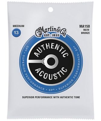 Martin MA150 SP 80/20 Bronze Authentic Acoustic Guitar Strings Medium 13-56