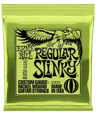 Ernie Ball 2221 Regular Slinky Nickel Wound Electric Guitar Strings - .010-.046