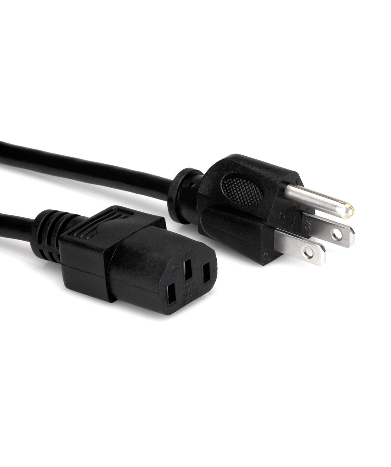 Hosa PWC-143 Power Cord 18 AWG, IEC C13 to NEMA 5-15P 3 ft