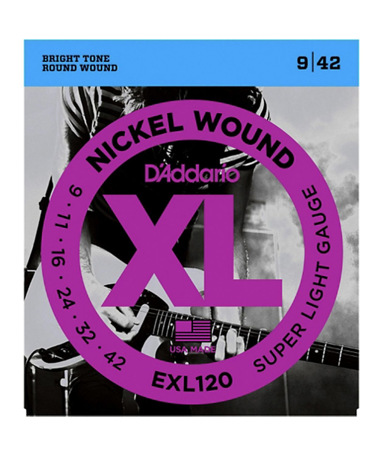 D&#39;Addario EXL120 Nickel Wound Super Light 9-42