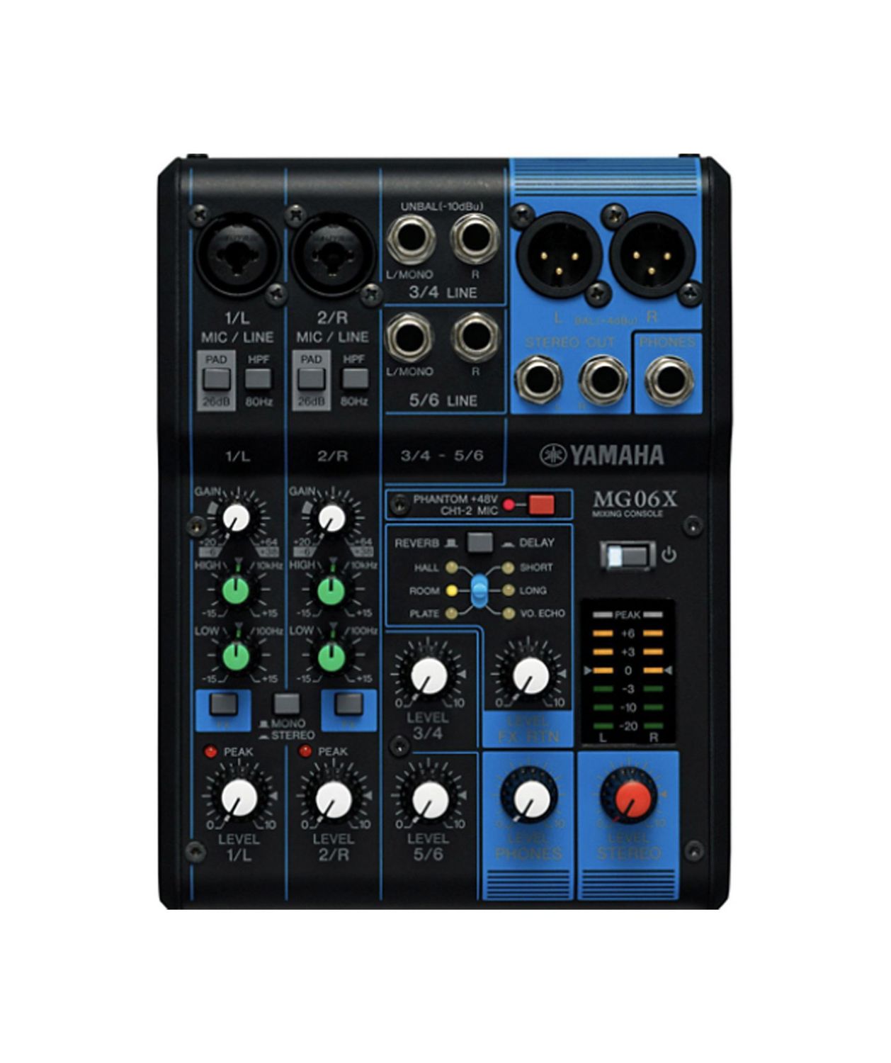 Yamaha MG06X,  6 Channel Mixer with Effects