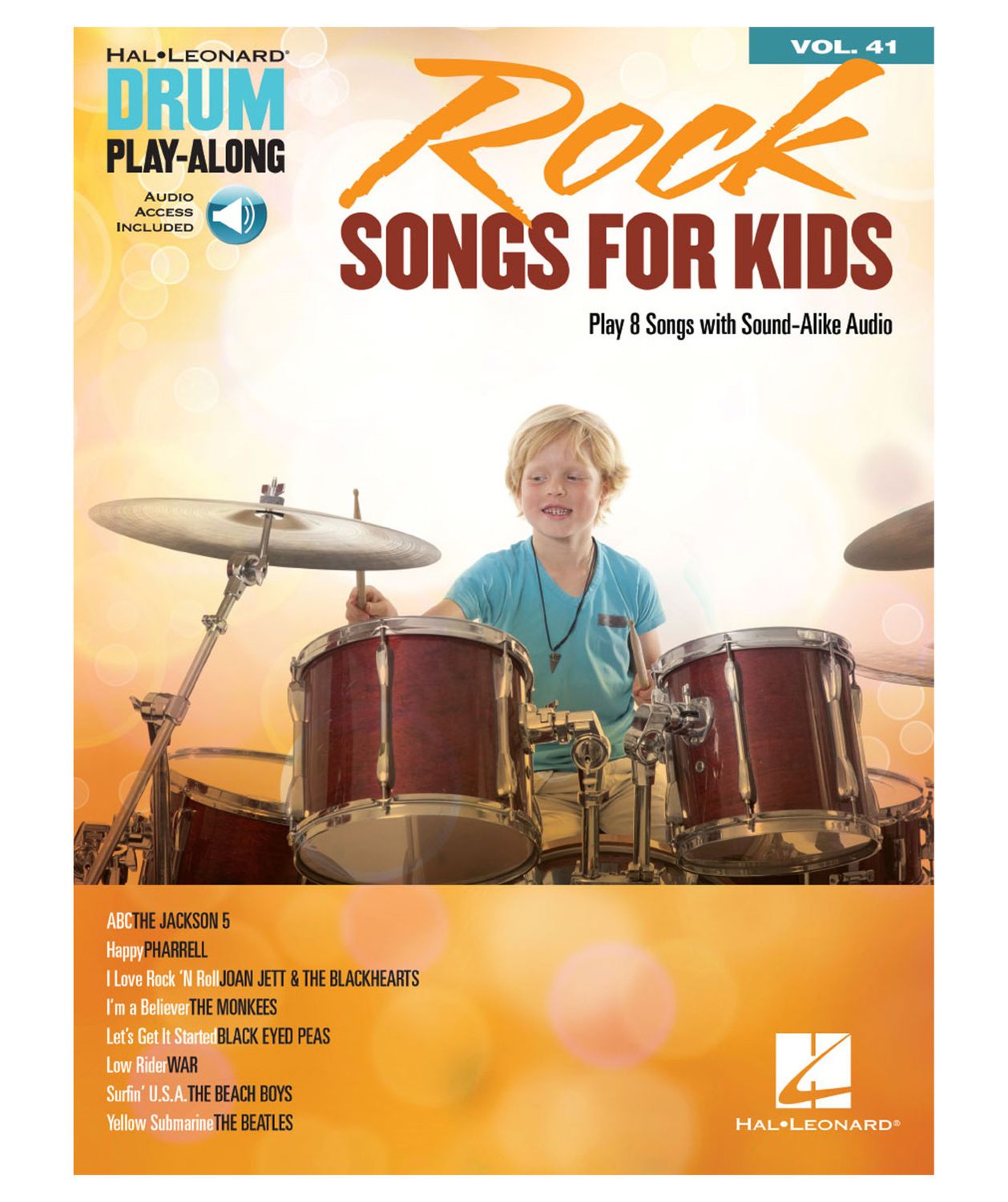 Rock Songs For Kids Drum Play-along Volume 41