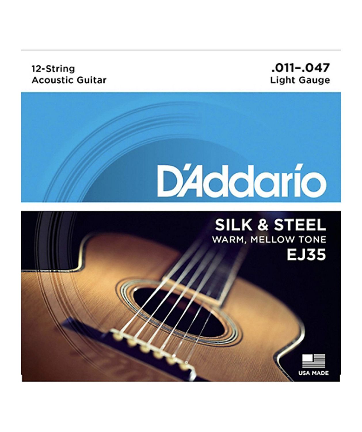 D&#39;Addario EJ35 Silk and Steel 11-47 12 String Light