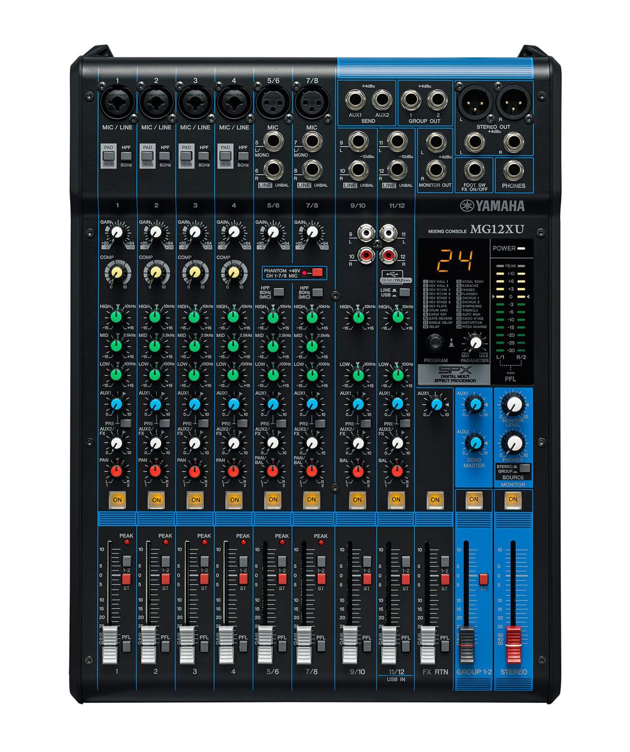 Yamaha MG12XU, 12 Channel Mixer With USB and Effects