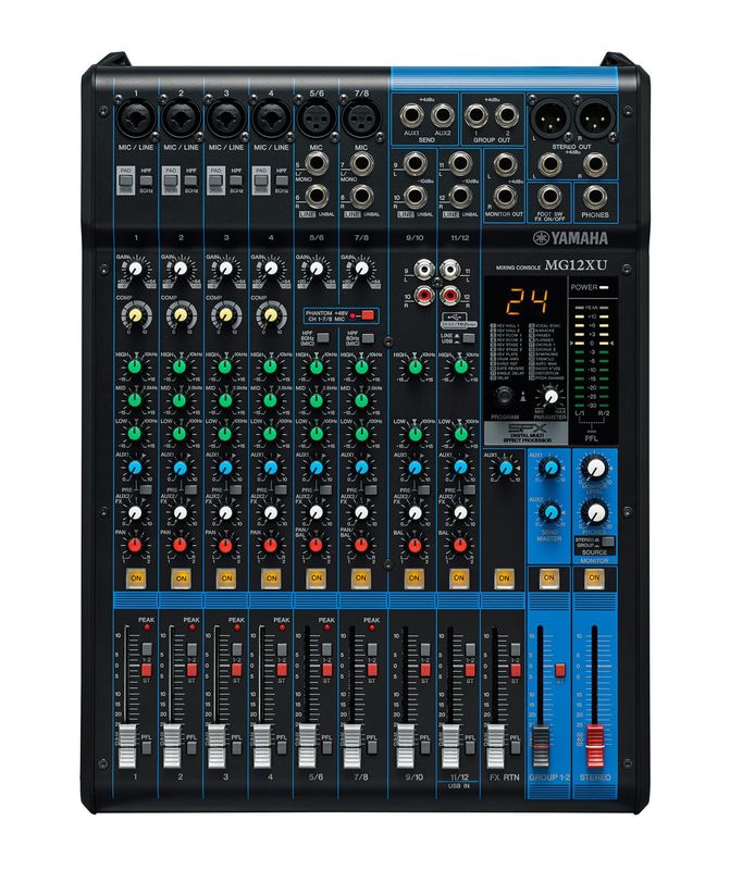 Yamaha MG12XU, 12 Channel Mixer With USB and Effects
