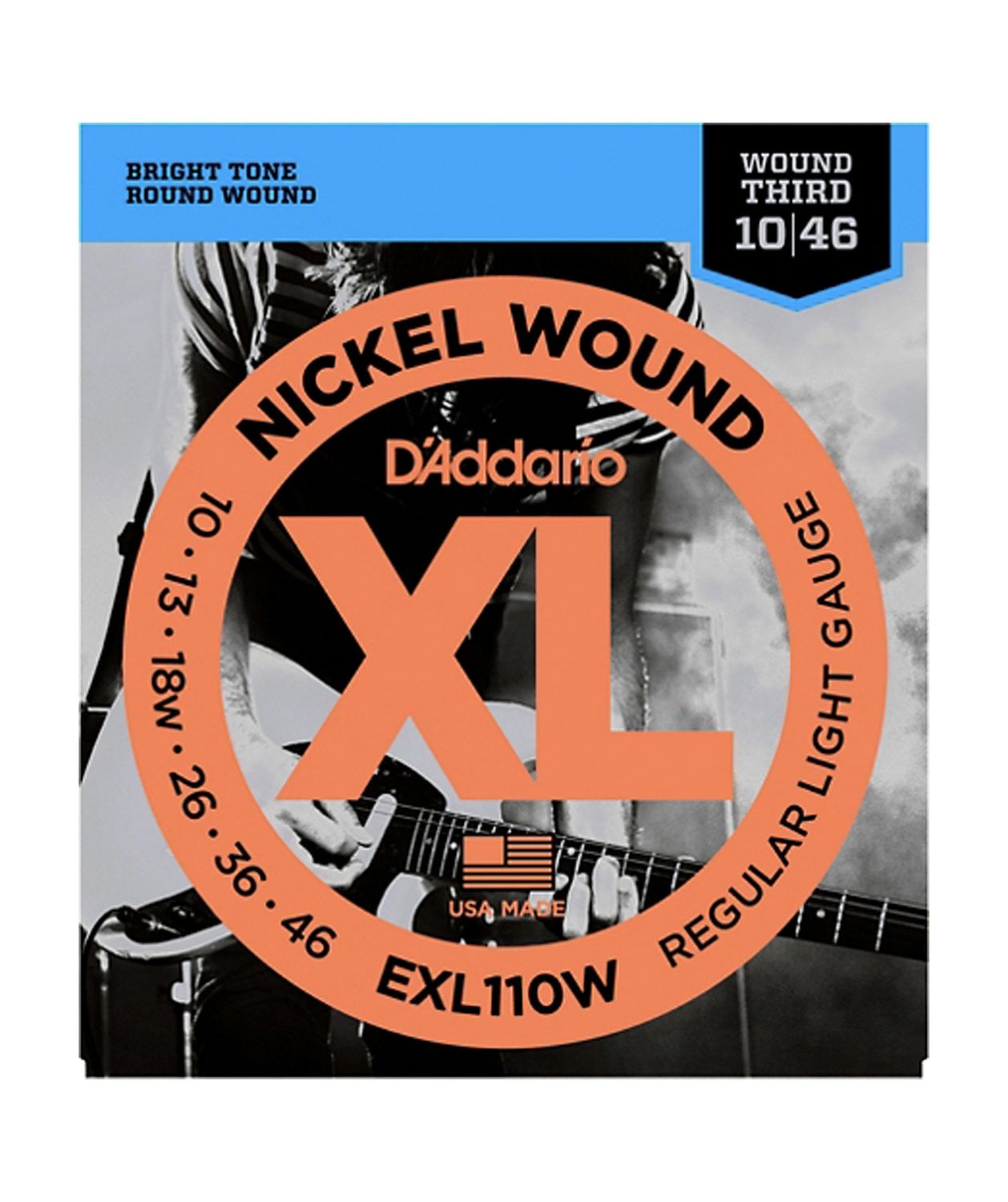 D&#39;Addario EXL110W Nickel Wound Regular Light Wound Third