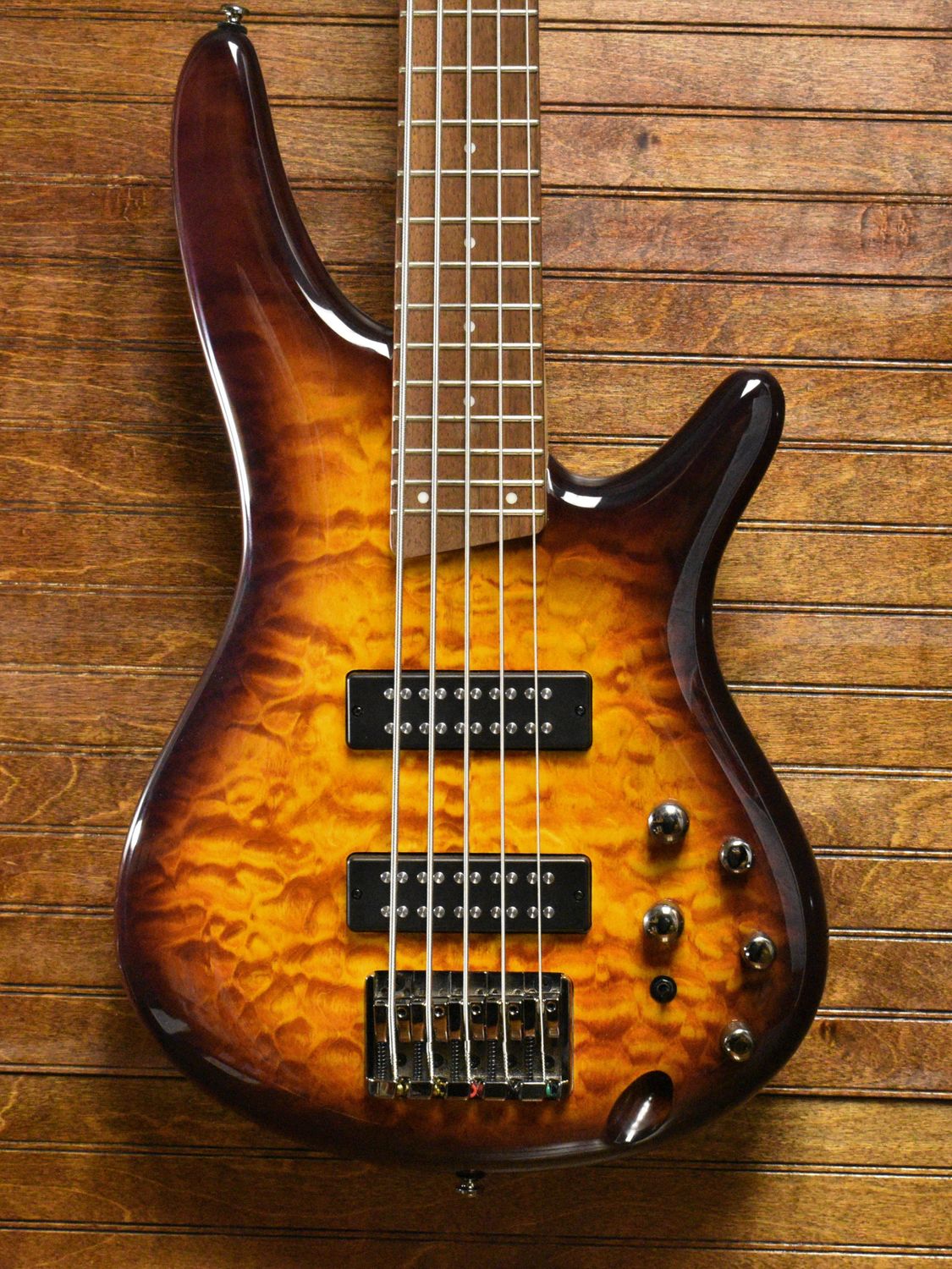 Ibanez SR405EQM Bass Guitar, Dragon Eye Burst