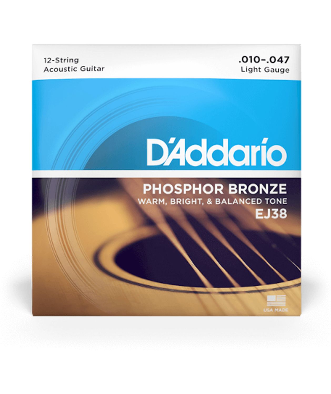 D&#39;Addario EJ38 Phosphor Bronze 10-47 12-String Light