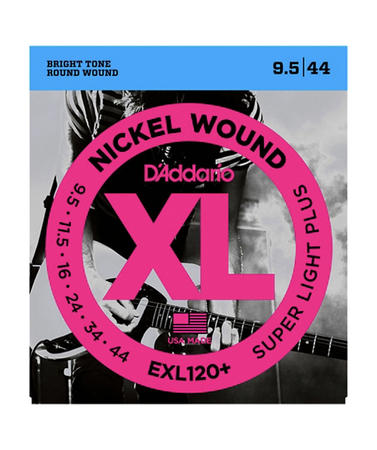 D'Addario EXL120+ Nickel wound Super Light Plus 9.5-44