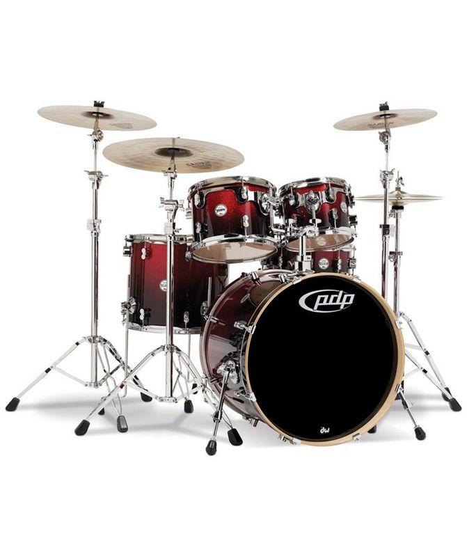 PDP Concept Maple 5-Piece Shell Pack, Red to Black Fade