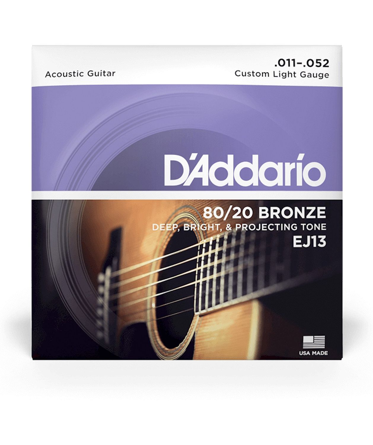 D&#39;Addario EJ13 80/20 11-52 Custom Light