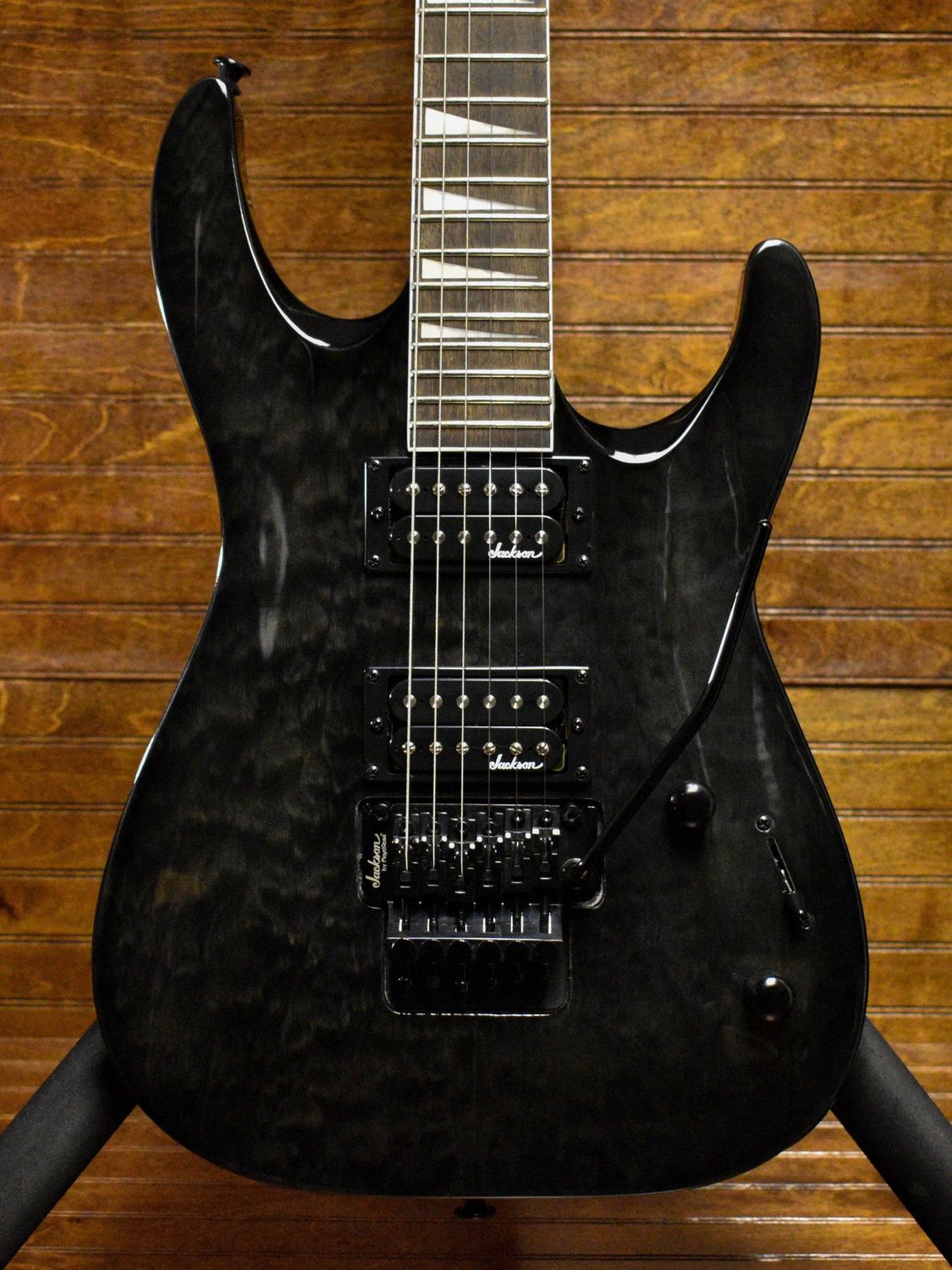 Jackson JS32Q Dinky, Transparent Black
