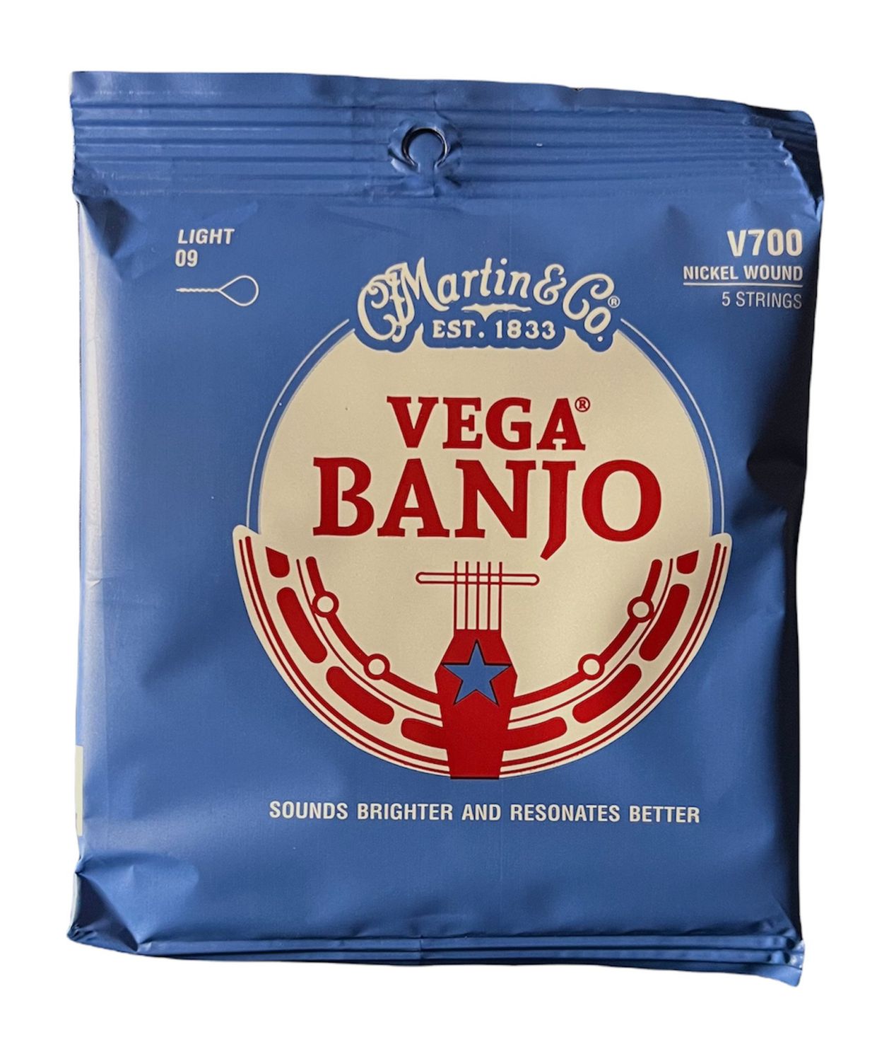 Martin Vega Banjo V700 Nickel Wound 5 Strings Light 09