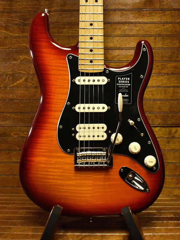 Fender Player Stratocaster® HSS Plus Top, Maple Fingerboard, Aged Cherry Burst