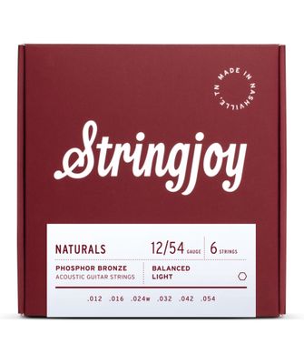 Stringjoy Naturals Light 12-54 Phosphor Bronze Acoustic Strings