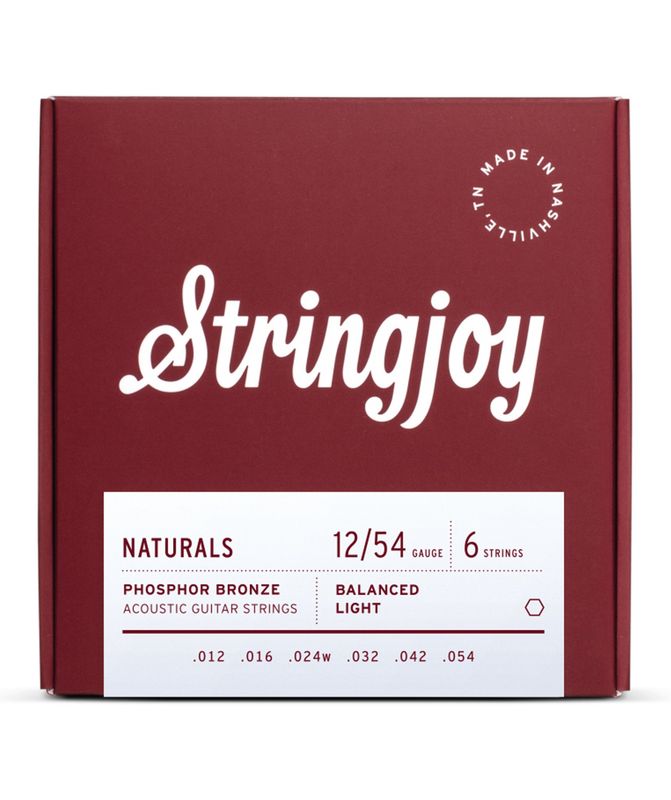 Stringjoy Naturals Light 12-54 Phosphor Bronze Acoustic Strings